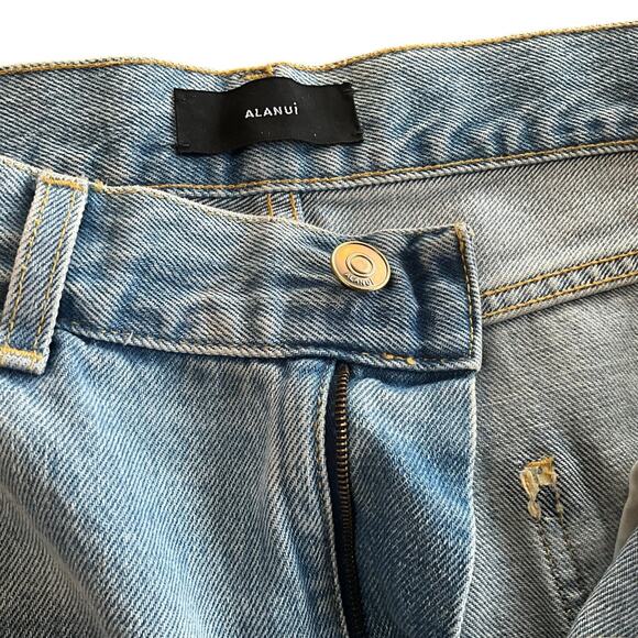 ALANUI: Men's Baggy Cut Patchwork Jeans - 30 - Picture 5 of 8